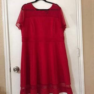Red. Lane Bryant. Fit and Flare Dress. Sz  18/20